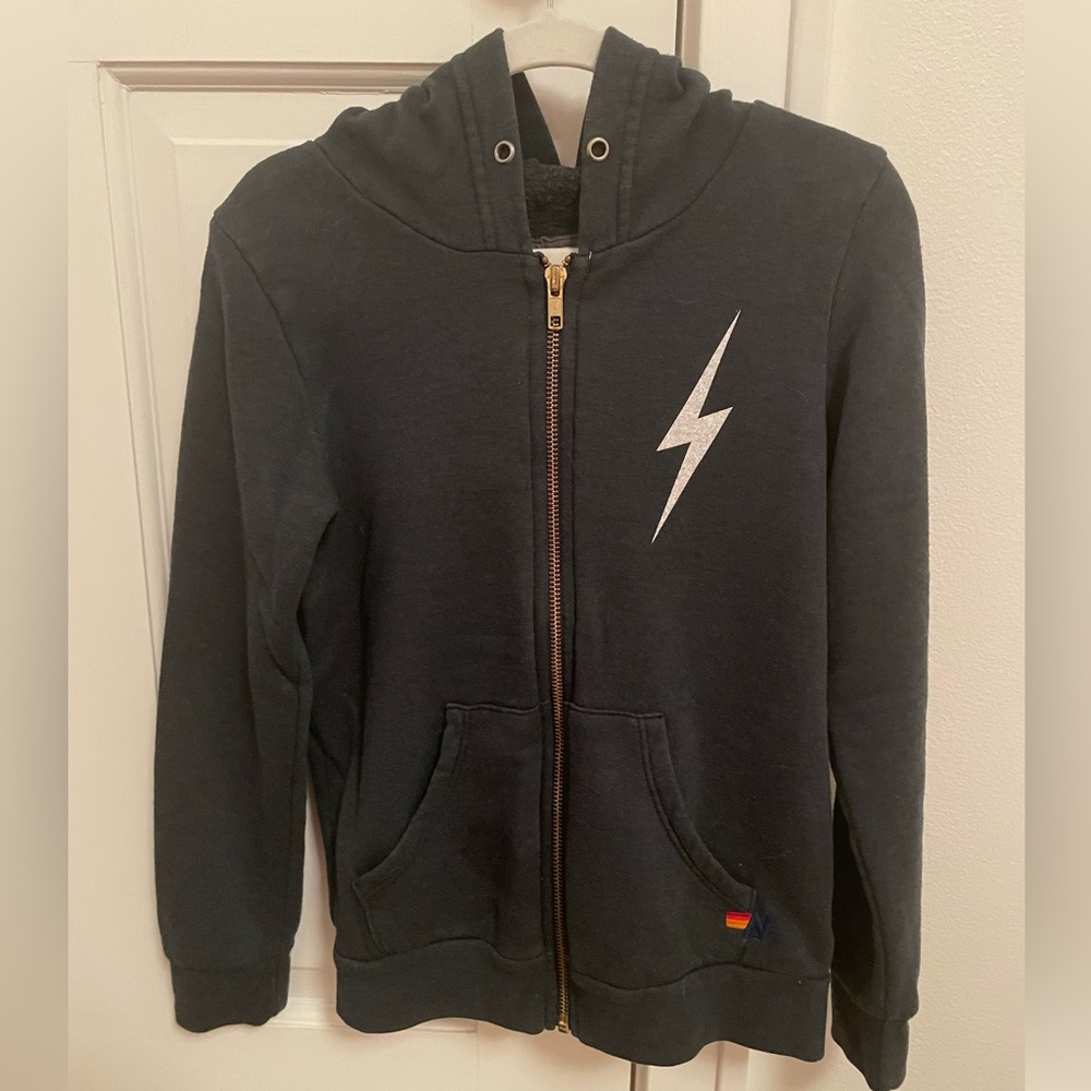 Aviator Nation Kids Bolt Print Zip Hoodie